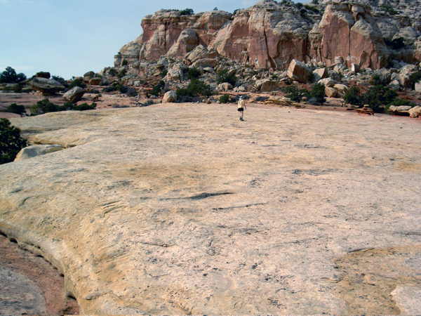 Susan Darger hiking to Navajo Knobs in Capitol Reef National Park